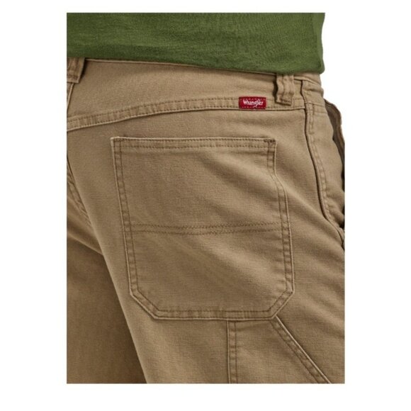 Wrangler Carpenter Shorts Mens 42 Petrified Oak‎ Khaki 10" Inseam Pockets NWT - Picture 4 of 8